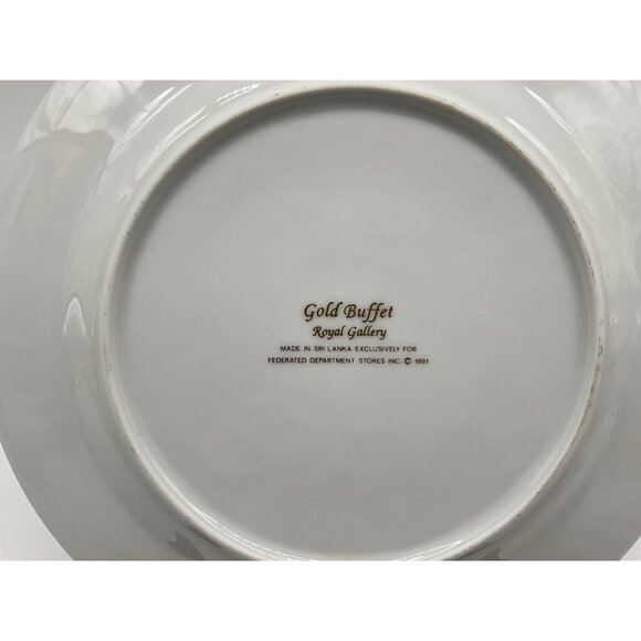 Gold Buffet Royal Gallery Teal Blue Faberge Egg Dessert Plate and Coffee Cup VTG - Picture 12 of 16